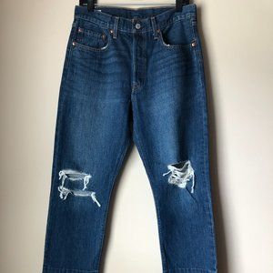 LEVIS 501 BUTTON FLY HIGH RISE JEANS